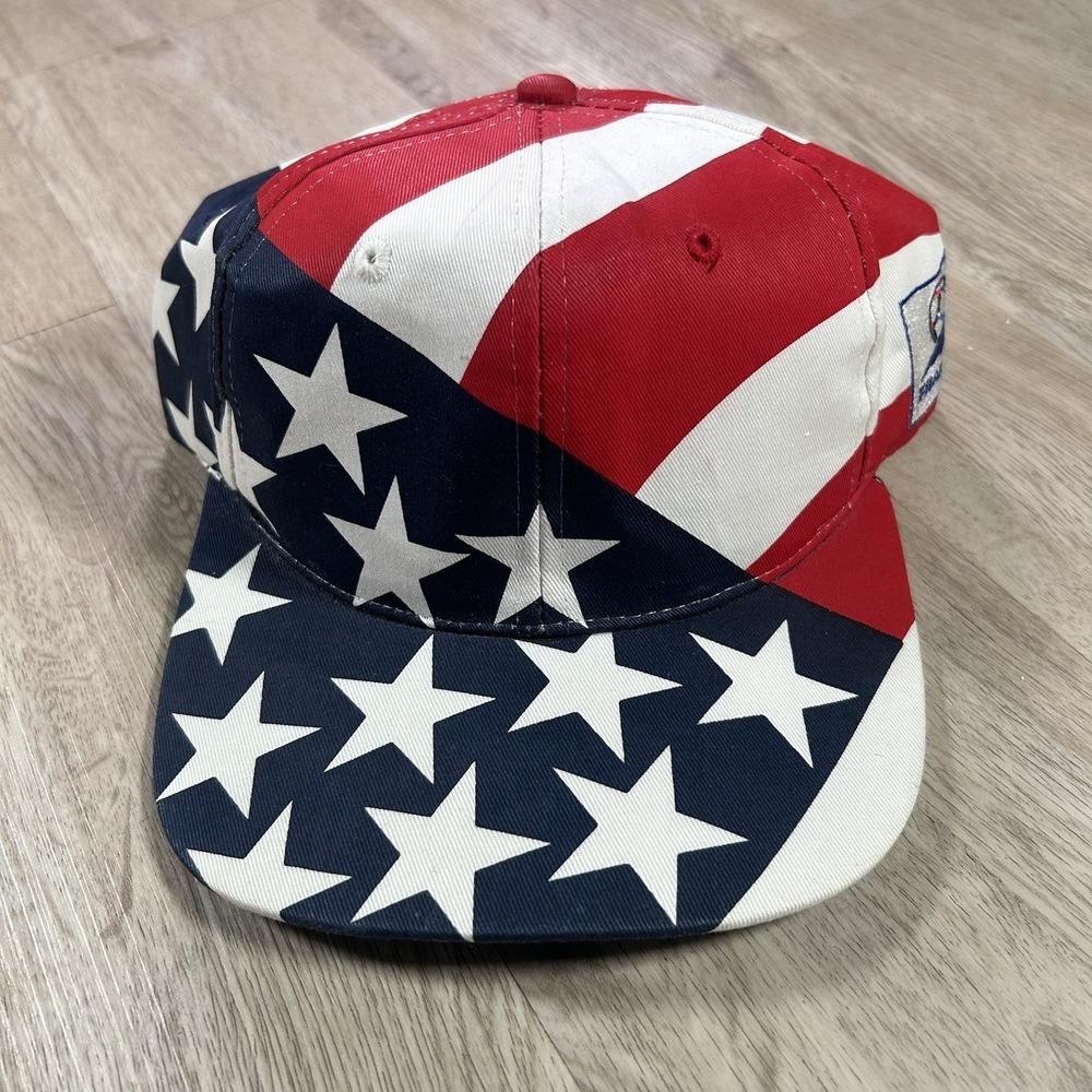 VTG 1998 USA Soccer FIFA World Cup Snapback Red White Blue Global Cap
